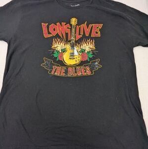 Joe Bonamassa Long Live The Blues Guitar Graphic Black Tshirt 2XL
